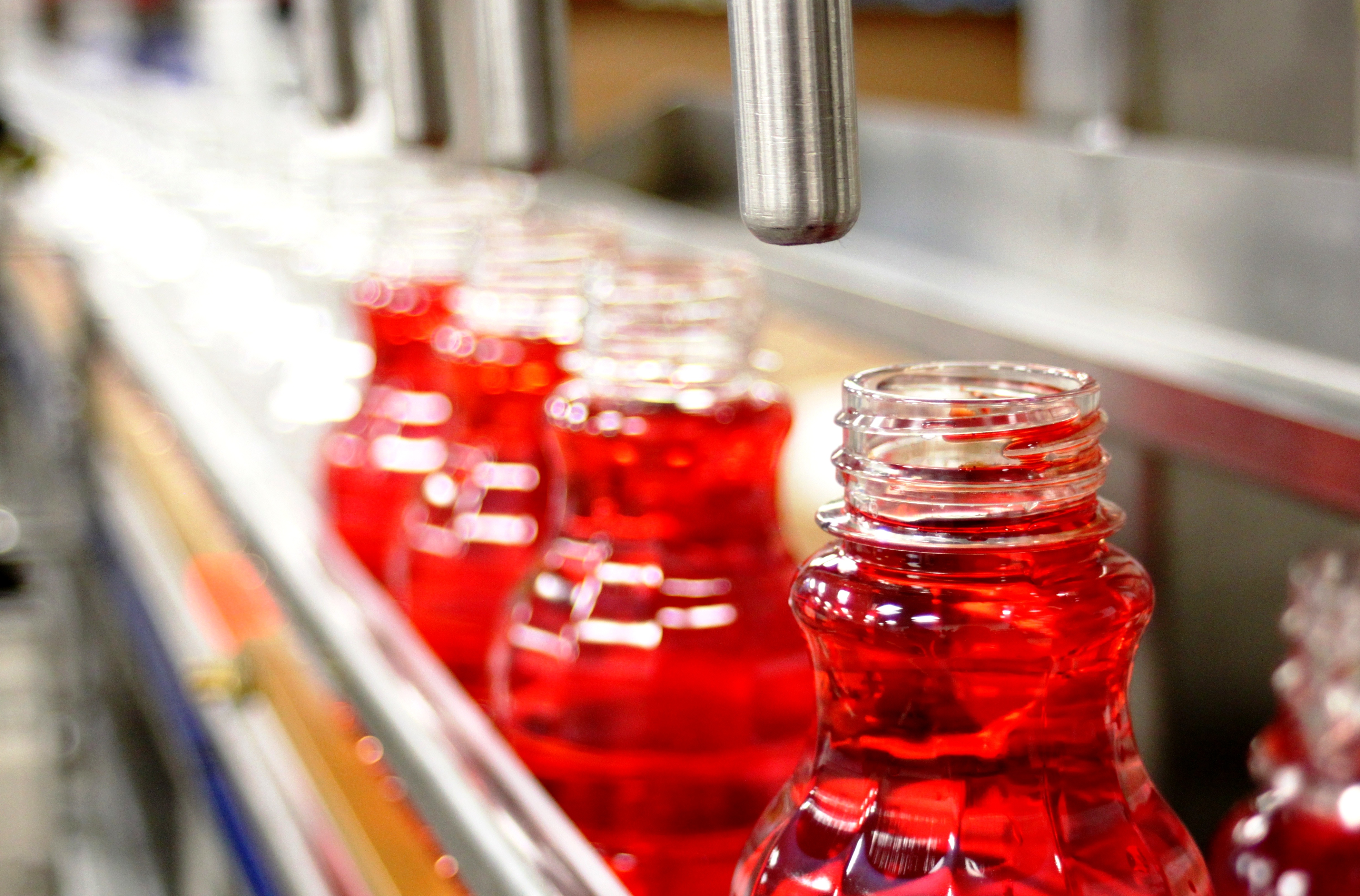 Full Bottles in Line